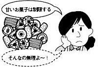 甘いお菓子は制限する