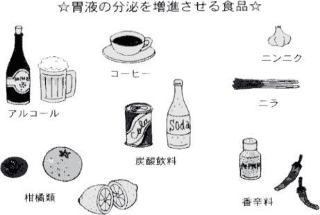 胃液の分泌を増進させる食品